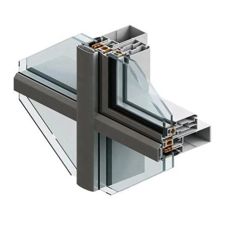 Поставщик Shandong Aluminio Profil изготовленный на заказ алюминиевые навесные стены профиль каркас Алюминиевые экструзионные профили