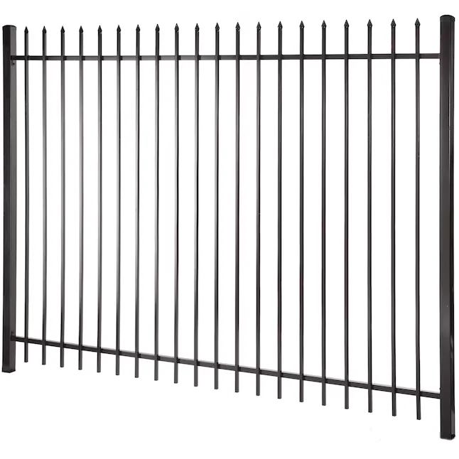 Wholesale Iron Fence Panels Decorative Metal Black Galvanized Steel Picket Fence