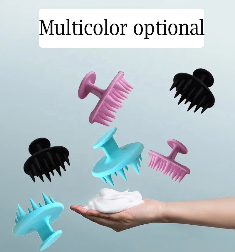 high quality Portable  Baby  Hair Scalp Massager Shampoo Brush With Private Label Hair Soft Silicone Scalp Massager Brush fo