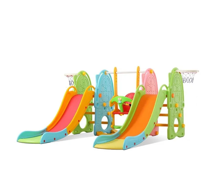 Colorful Home 2021 New Wholesale Children Plastic Slide Kid Slide And Swing Bridge Sliding For Baby