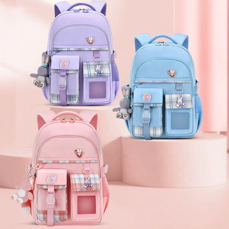 Amiqi MG-YJ963 Simple style Oxford Waterproof wholesale primary class custom bookbags children backpack kids bag School Bags