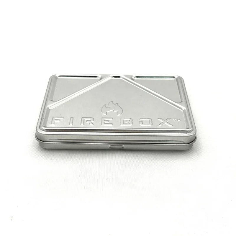 Hot selling pure silver tin box with engraved metal tin box packaging Match cotton swab tin box packaging