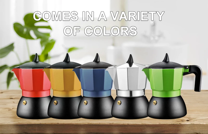 New Arrival Customized Outdoor Camping Portable Italian Coffee Makers 4cup 200ml Stovetop Induction Espresso Aluminum Moka Pots