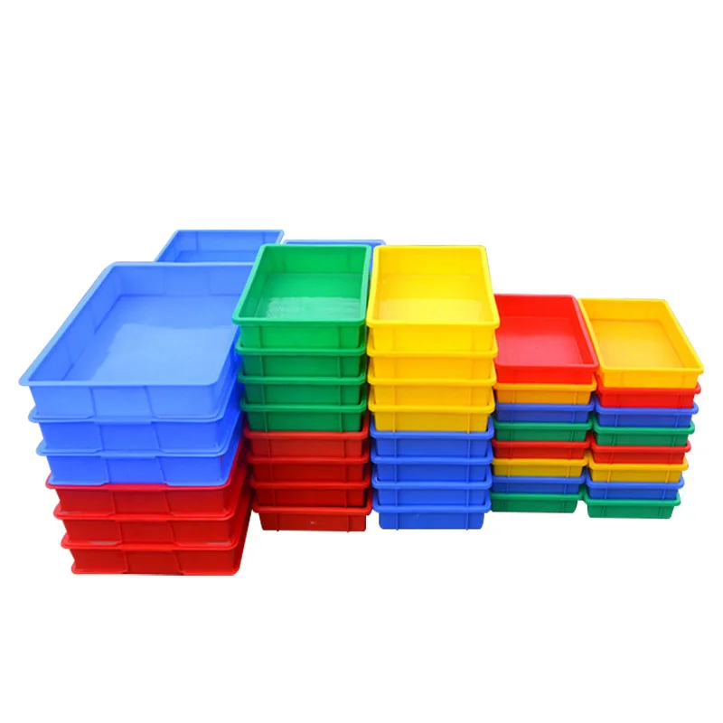 5# 440*290*47mm Solid Box Rectangular Plastic Crate New Material Heavy Duty and Multi-Usage for Food Storage House Use