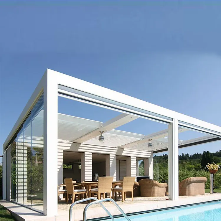 Customized aluminum outdoor pavilion Garden landscape pavilion leisure pavilion glass room