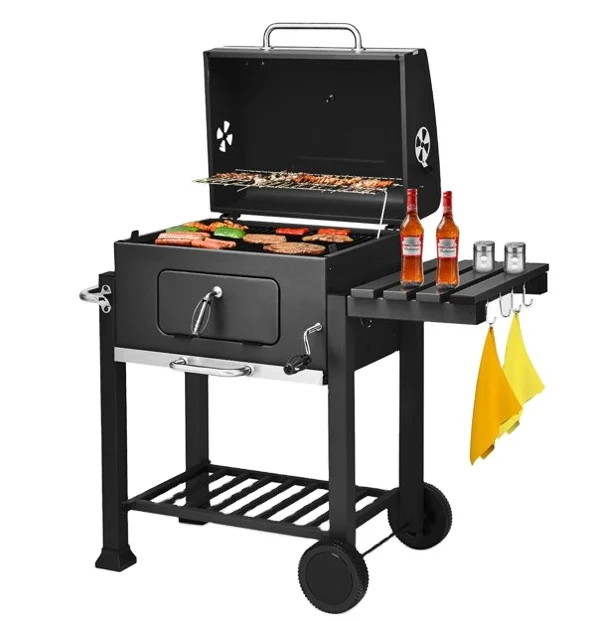 Инструменты для барбекю уличный гриль кухонный большой угольный утолщенный с крышкой Большая квадратная плита