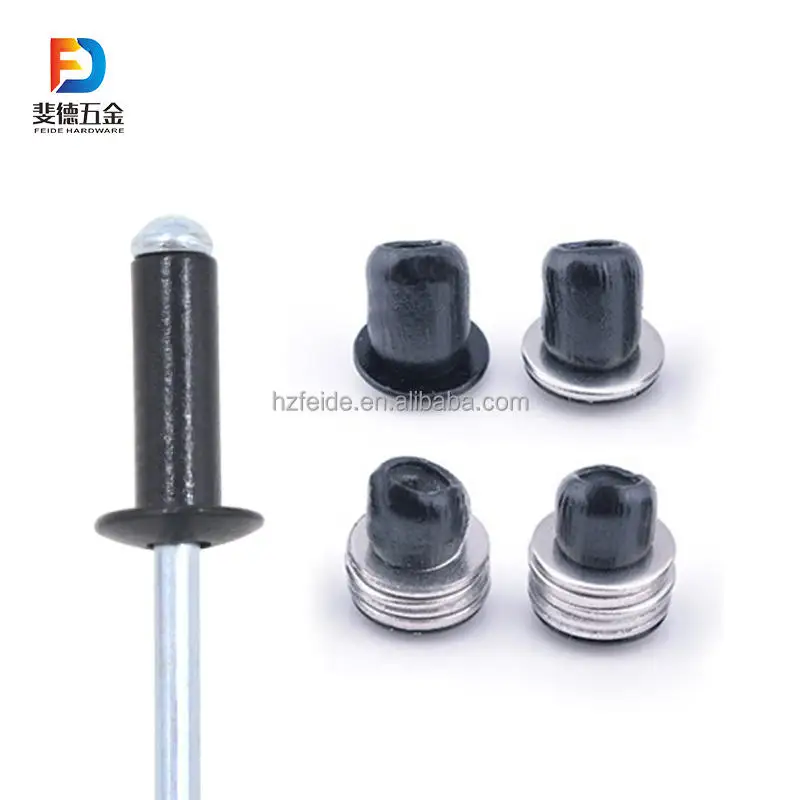 Wholesale Black Painted Round Head Aluminum Steel Open Type Blind Split Pneumatic Rivet