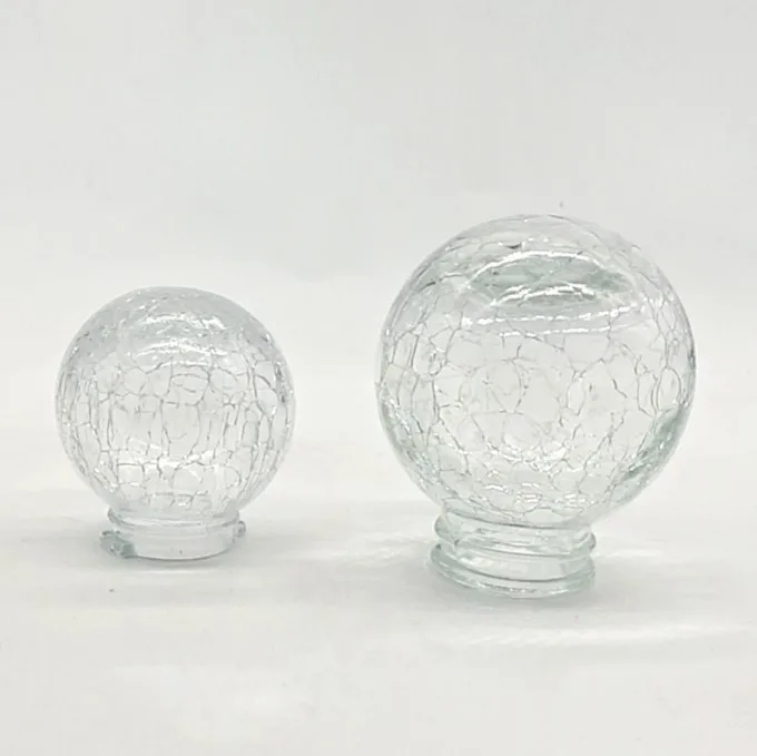 Wholesale custom glass lamp shade crack glass ball glass shade for garden lighting