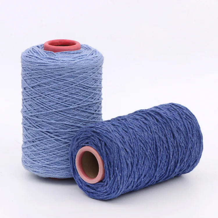 Cotton Polyester Blended Recycled Yarn Carded Open End Recycled Knitting Yarns For Socks jersey Towels