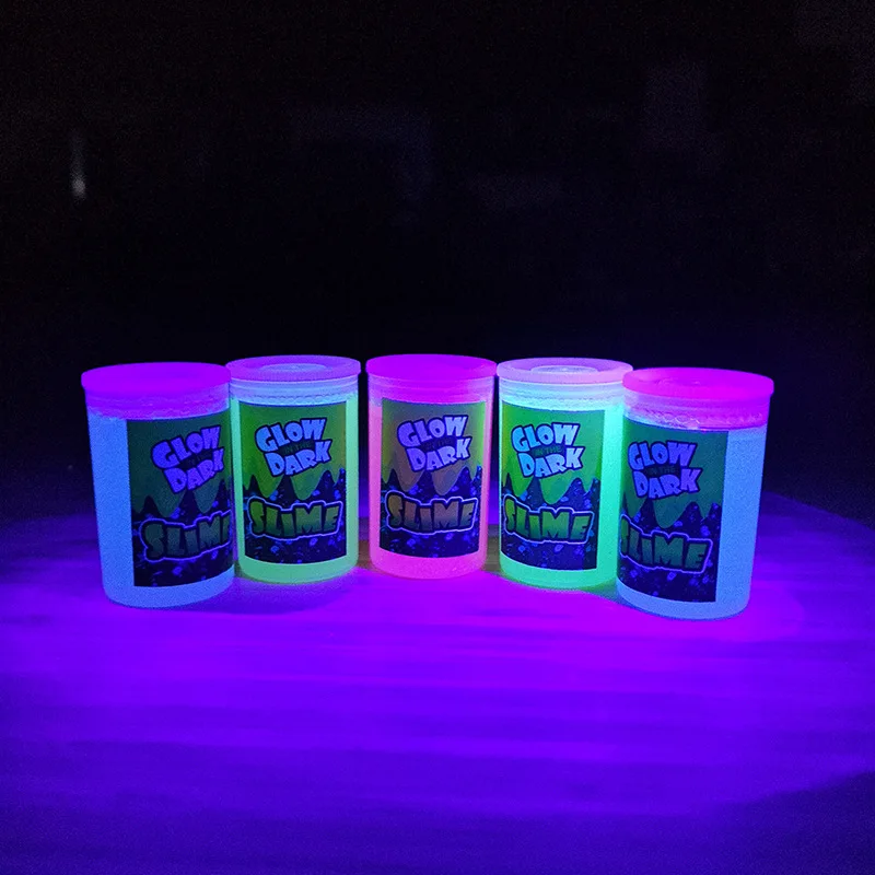 Air Dry Polymer Modeling butter fluffy Clay DIY Plasticine play dough Making Kit Dark Glow Luminous glue slime kids Slime