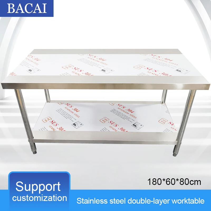 Рабочий стол из нержавеющей стали, применим к больницам, заводам, ресторанам, кухням, обеденный стол из нержавеющей стали, скамейка для инструментов