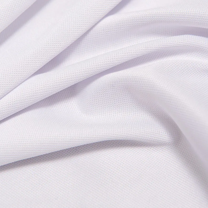 Quick Dry Coolmax 100% Polyester Textile Sublimation Jersey Pique Fabric for Sportswear Polydex Fabric Sublimation White