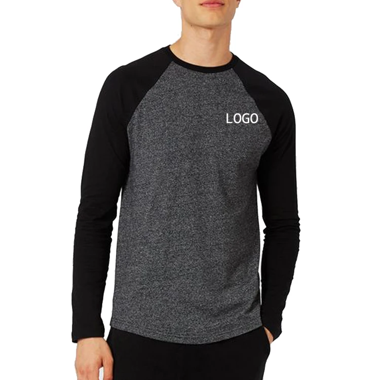 Hot selling 100% cotton mens long sleeve T shirt custom printing  Long Sleeve T-shirt