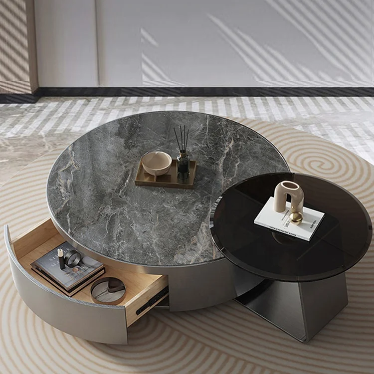 MIDOSO modern style marbling coffee table selling small family living room furniture tea table set