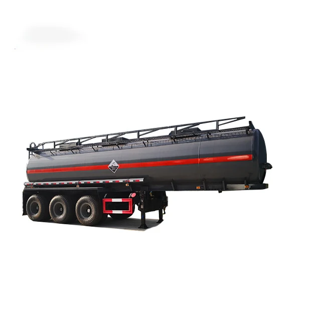 Competitive price 3-axle chemical semi-trailer sulfuric acid transport tank semi-trailer