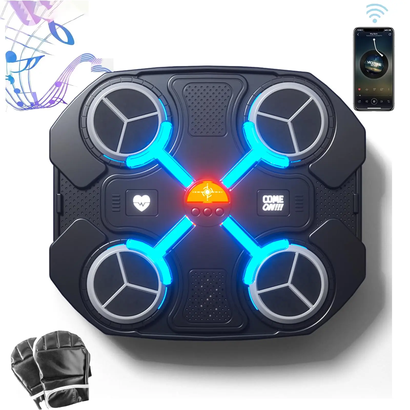 Home Wall Mount Music Boxing Electronic Smart Agility Training Boxing Target Punching Equipment Pads Music Boxing Machine