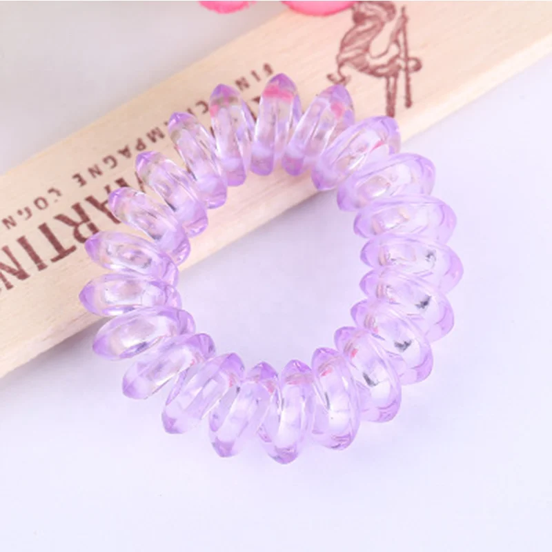 Classic Elastic Telephone Wire Hair Band Rope Hair Ties For Baby