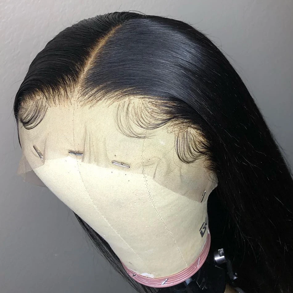 
 Невидимый парик на сетке, 370 парик на сетке, 150 плотность человеческих волос, прямые волнистые необработанные индийские волосы, 150% плотность  