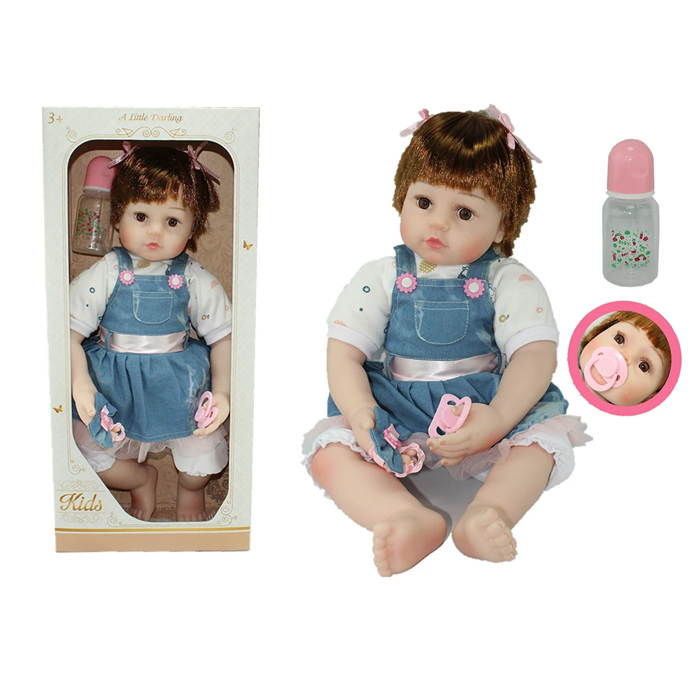 Newborn Soft Silicone Cute Reborn Dolls 24 inch Silicone Reborn Baby Toys For Girls