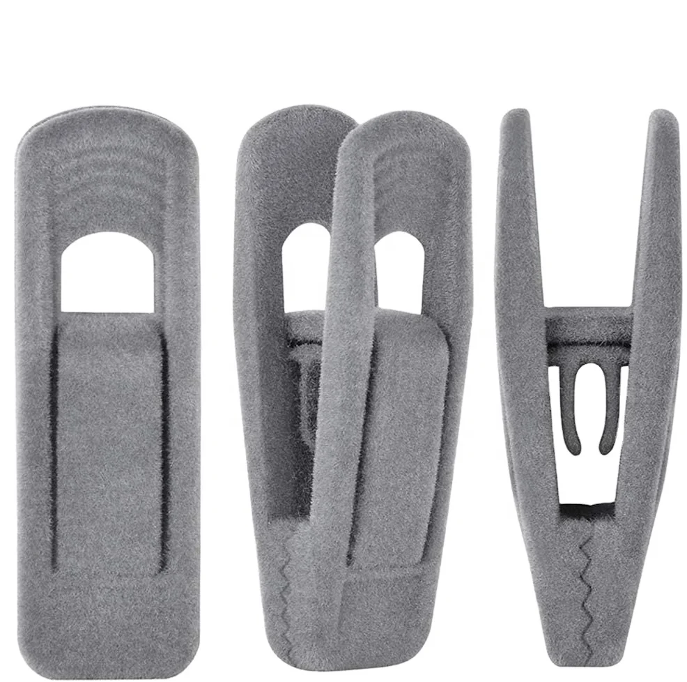 Anqi Grey movable removable pants clips for velvet hangers pants pegs velvet pants clips