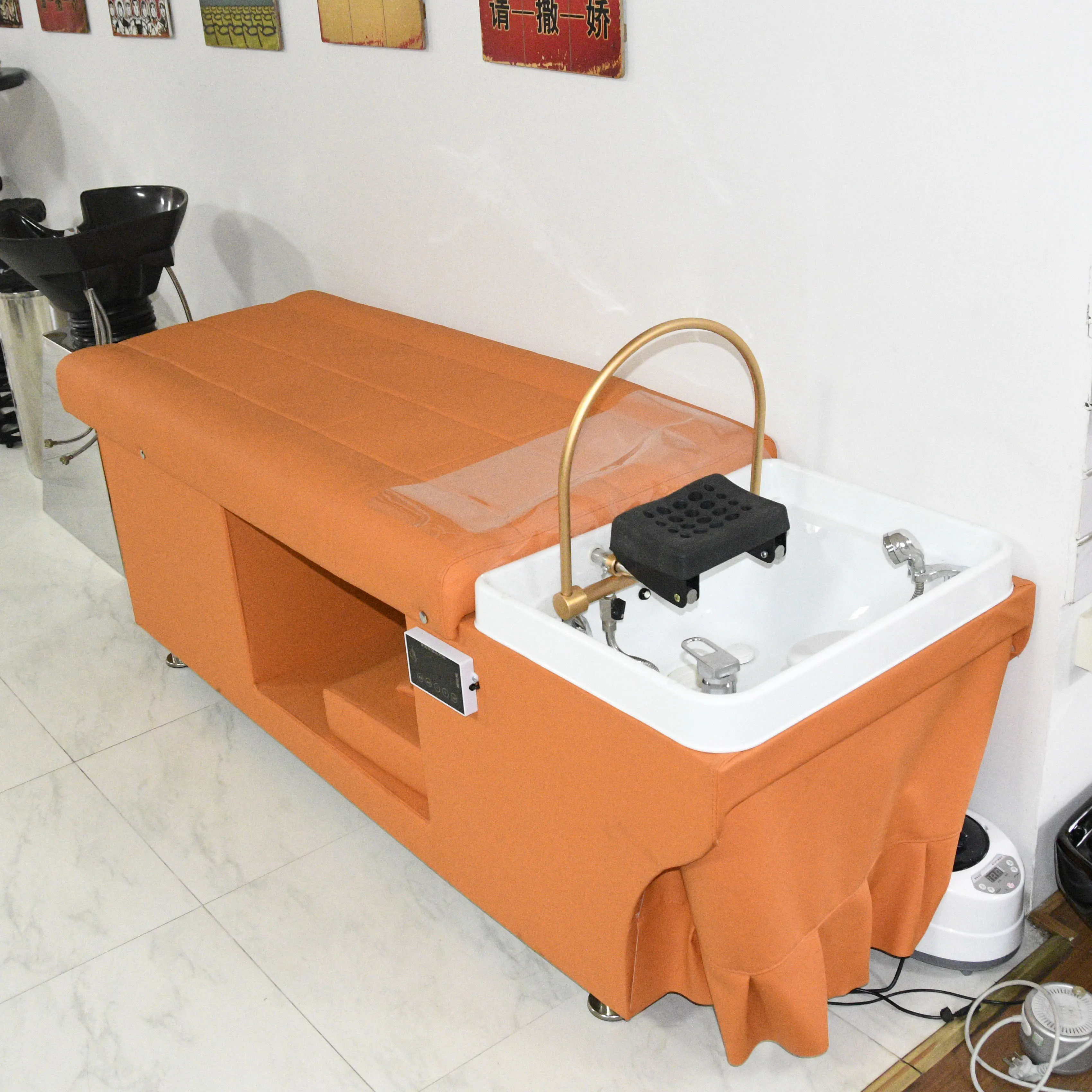 Подушка для головы с чашей и шампунем, аксессуары для стульев для салона, Массажная подушка для массажа и душа с эффектом циркуляции воды, подушка для шеи