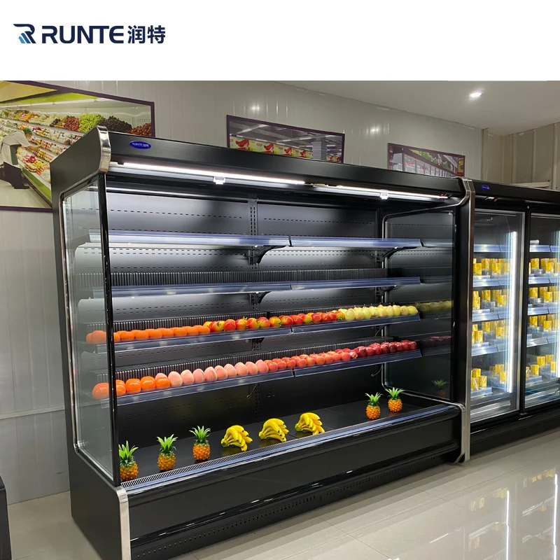 factory directly sell ETL approved Air cooled open chiller dairy fruit display refrigerator