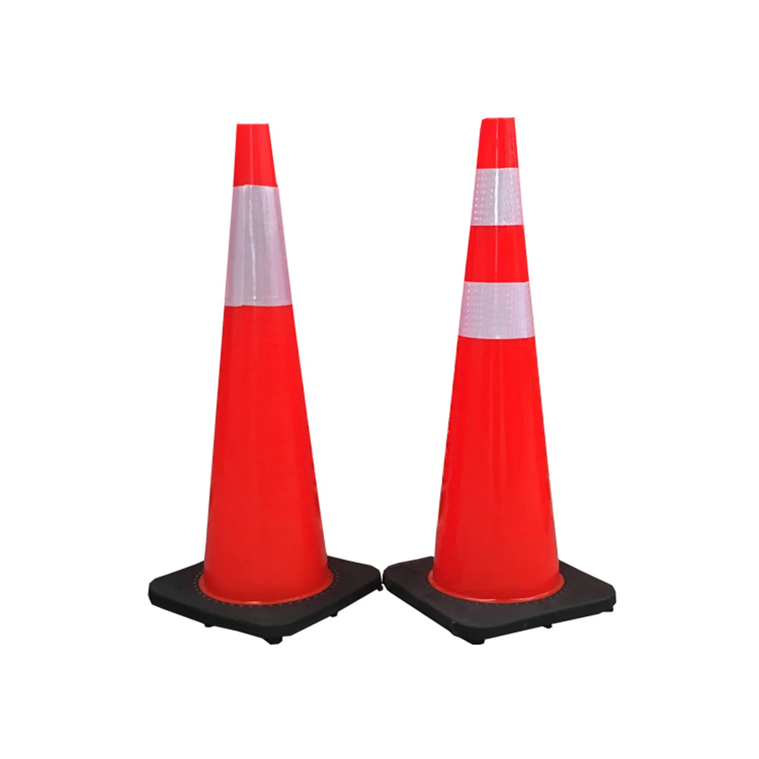 NZ Standard Flexible Soft PVC Black Base 4kg Warning Road Safety Reflective Traffic Cone 900mm