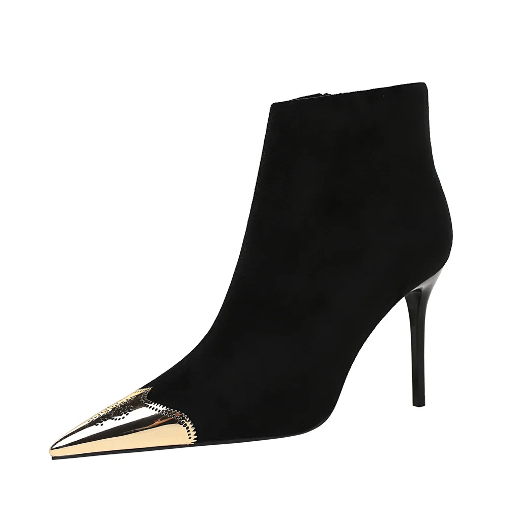 
Lady New Footwear 2020 Platform Chunky High Heels Pumps Ankle Boots 9.5cm Stiletto heels 