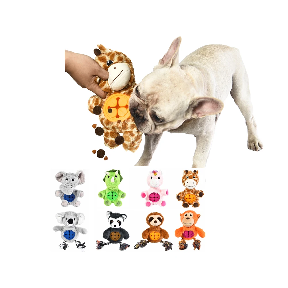 Dog Toys Interactive Squeaky Pet Toy Durable Non-Toxic TPR Material Chew Puzzle Leakage Food Plush Squeaky Chew Dog Toy