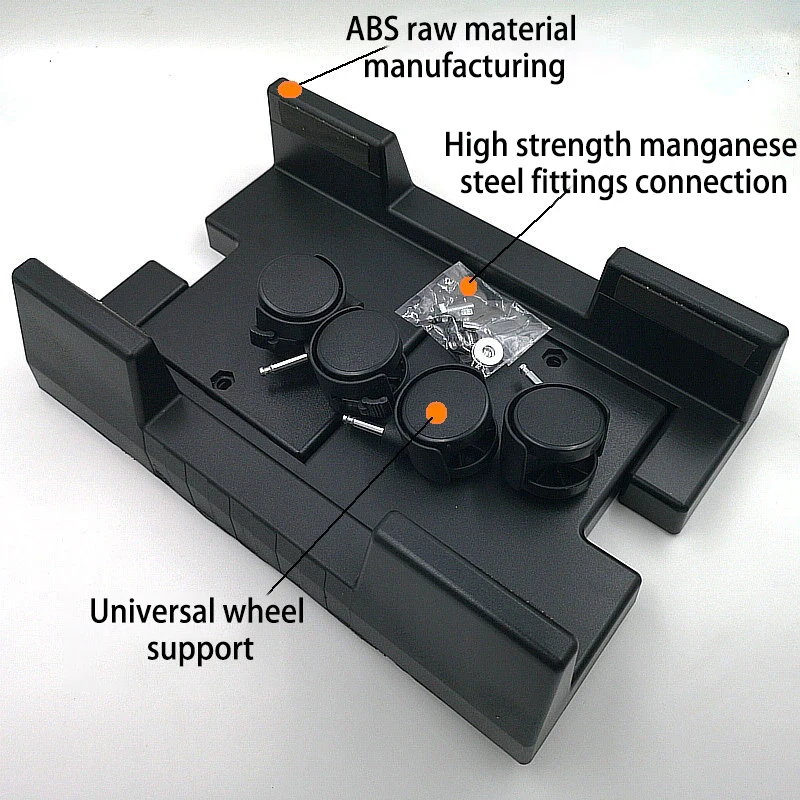 Smart-Furn PC tower stand holder cart mobile computer mainframe bracket ABS black white adjustable rolling desktop CPU sand cart