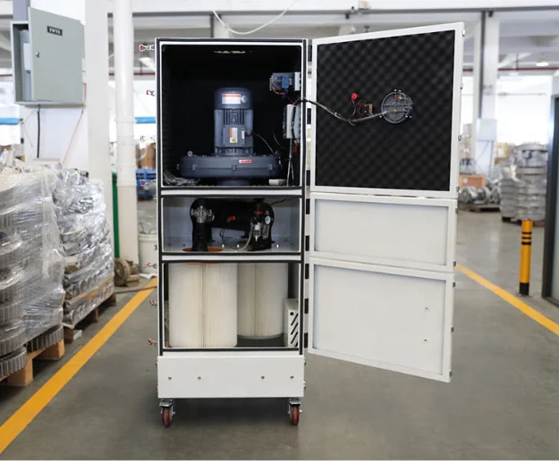 portable welding fume extraction system with pulse shaking device for clean the filter/filter self cleaning system