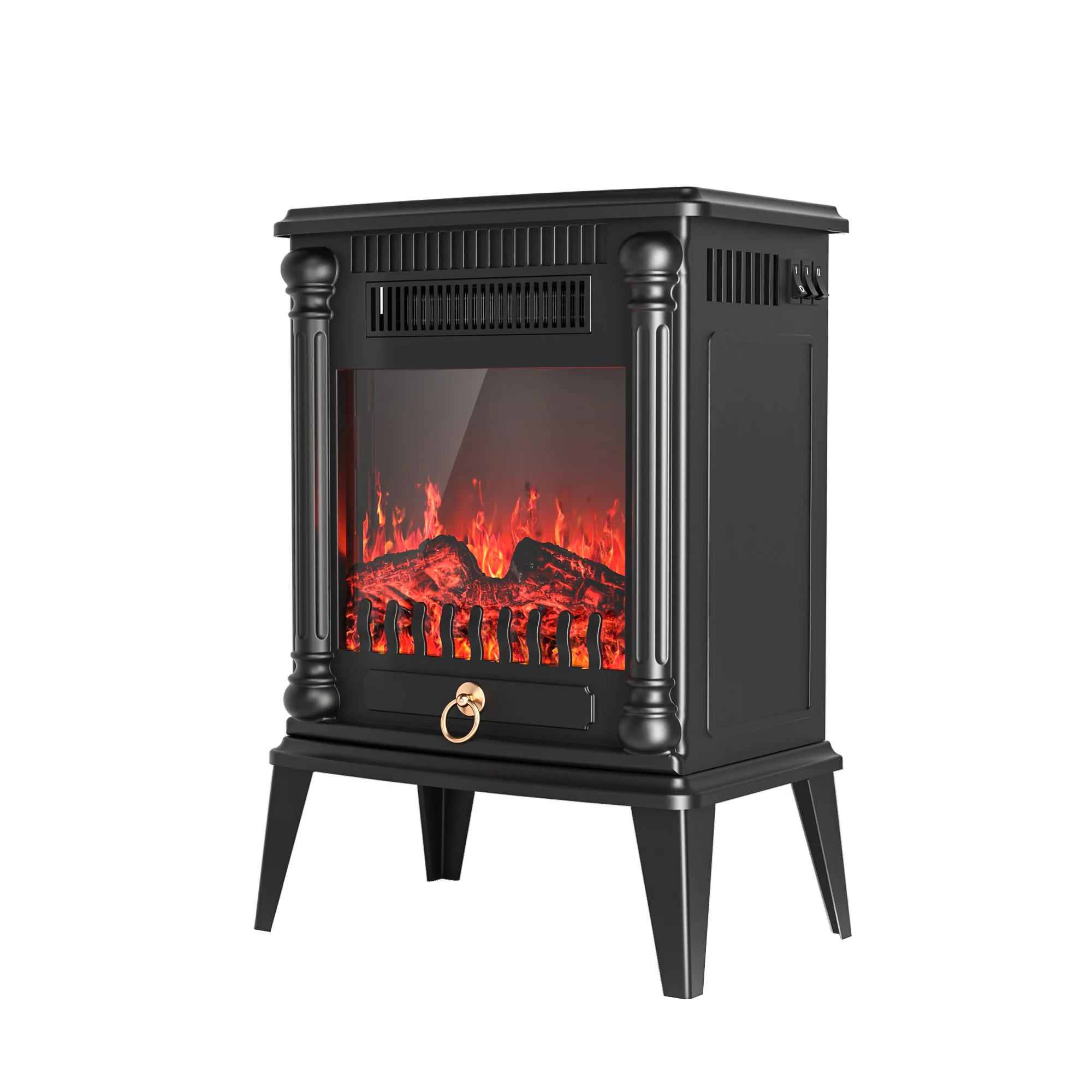 Manufacturers wholesale 220v Independent Vertical Electric Single Door Heating Firebox