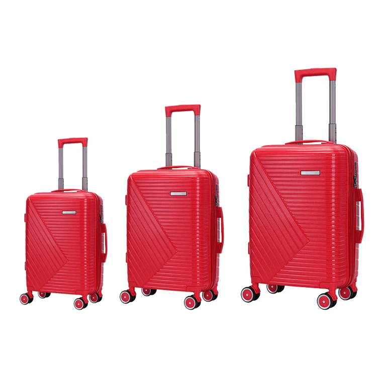 3 Piece Set Spinner Luggage Expandable Travel  suitcase pp Material