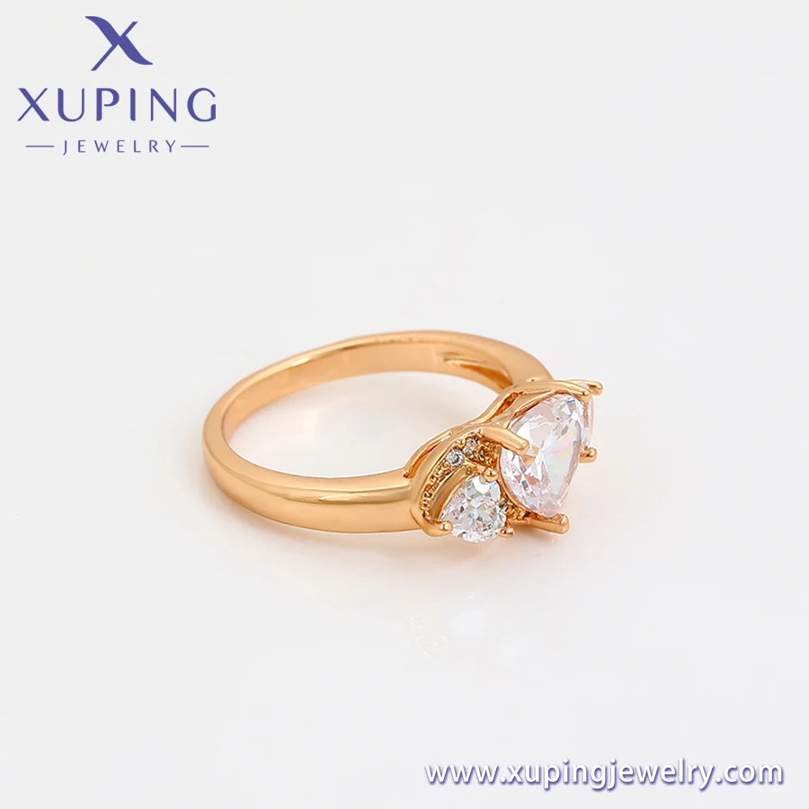 A00916019 xuping jewelry Pop Multiple Heart Diamond Stone Crystal 18k Gold Plated Valentines Day Ring