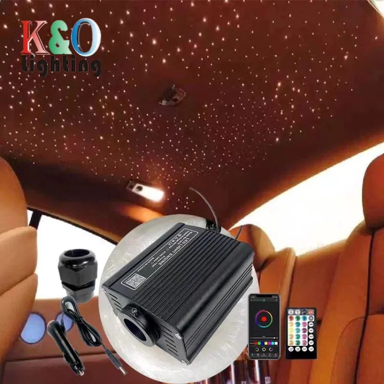 16W RGBW LED Fiber Optic Star Ceiling Light Starlight Headliner Kit For Car / Home Theat