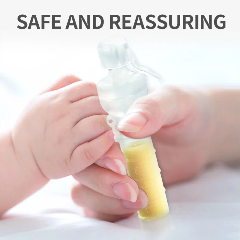 Customized Baby Medicine Dispenser Rounded Pacifier Shape BPA Free Food Grade Silicone Breast Milk Storage Unique 0+ Months