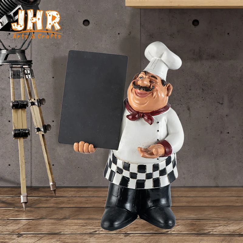 Resin Cute Chef w/ Wooden Chalkboard