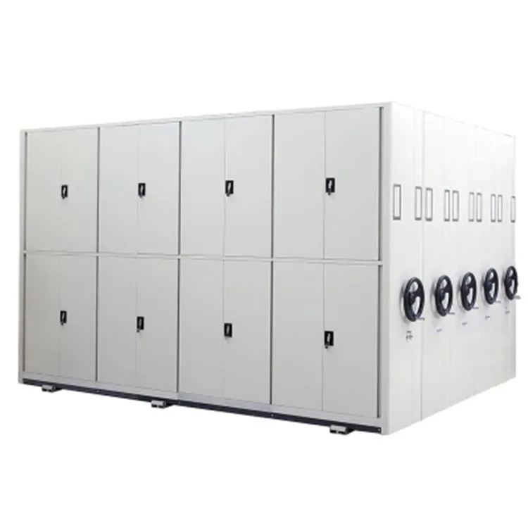 Office Steel Dense Rack Hand Operated Mobile Archive filing Cabinet Office Mobile Storage Cabinet with Shelves