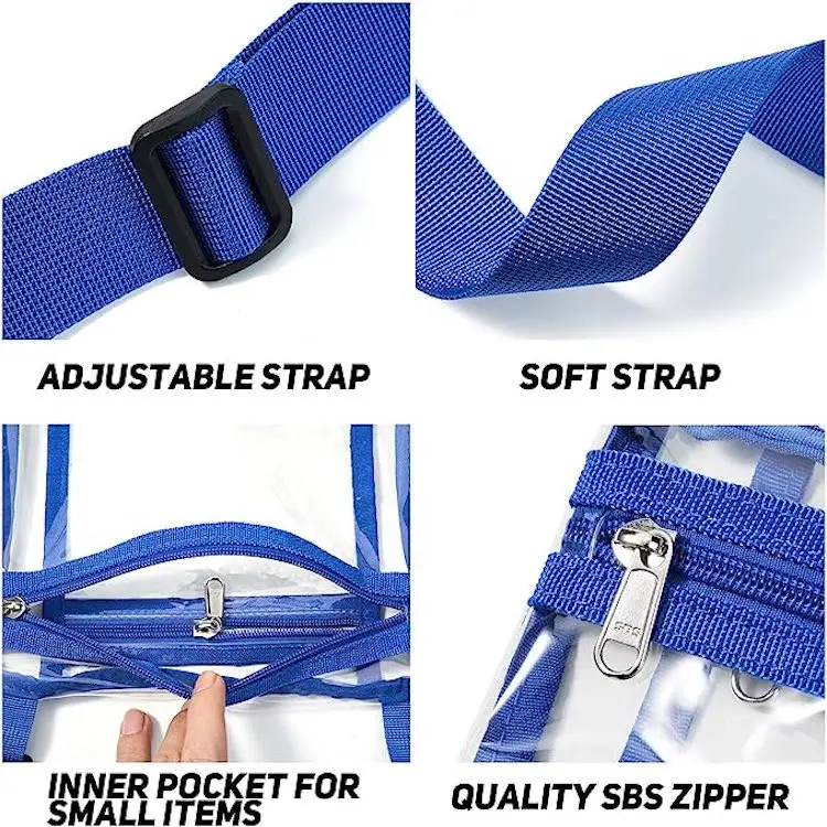 End-to-end Support Clear Jelly Purse, Stadium Quick Access Purse For Basketball Events