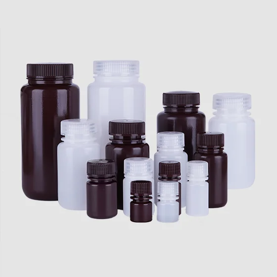 Cotaus Free Samples 8ml 15ml 30ml 60ml 125ml 250ml 500ml 1L Plastic HDPE PP Wide Mouth Reagent Bottles for Lab
