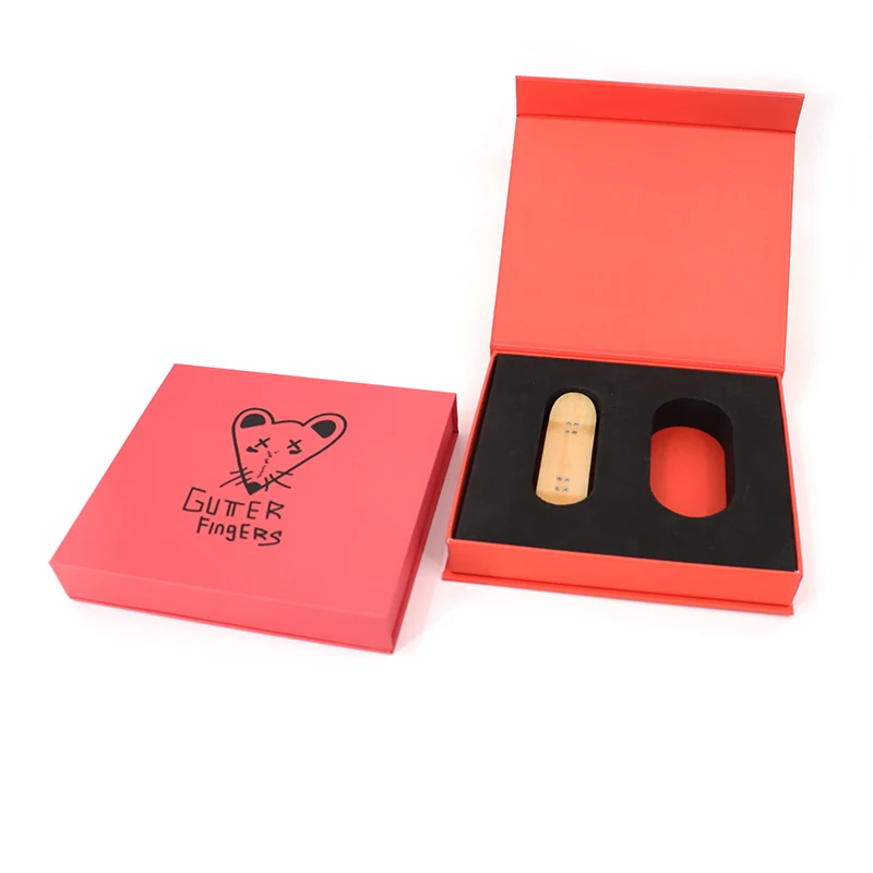 Customized Brand Red Magnetic Closure Paper Gift Box for Car Accessories Rectangular Folded Gift Packaging Box With EVA Insert