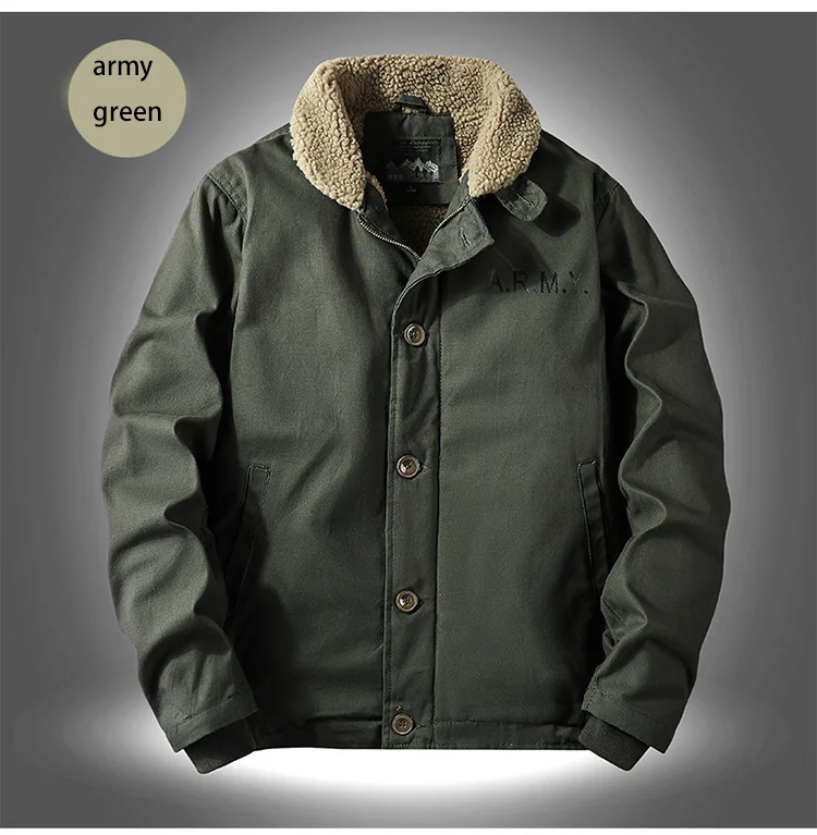2022 Winter Bomber Jacket Men  Pilot Jacket Warm Male Fur Collar Men Fleece Jackets Drop Shipping