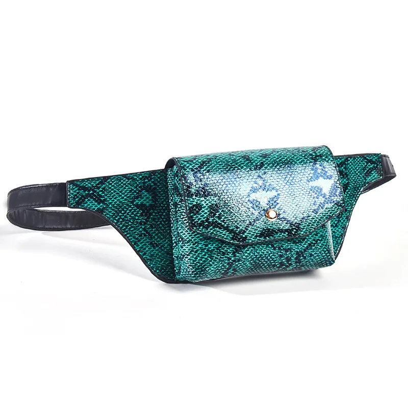 2019 fashion snake skin leather PU  fanny pack Waist Bag