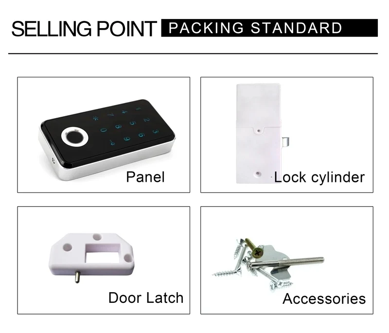 Electronic Magnetic Fingerprint Keypad Cabinet Locker Smart Code Lock