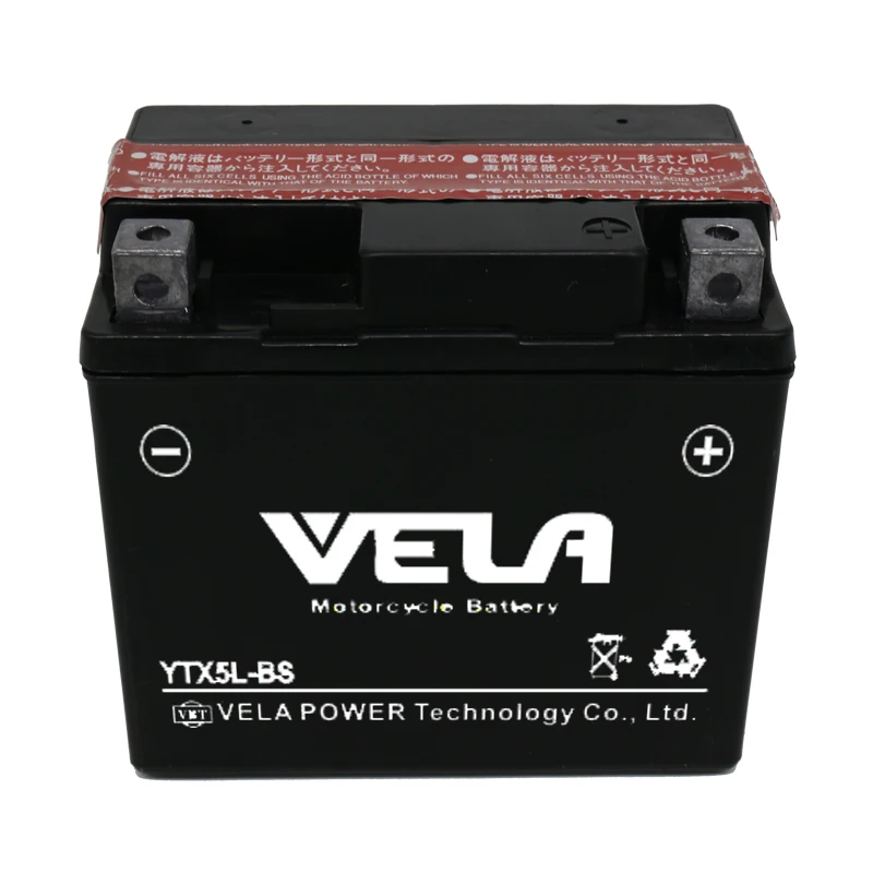  YTX5L-BS 12V 5Ah сухой MF АКБ для мотоциклов кислотой