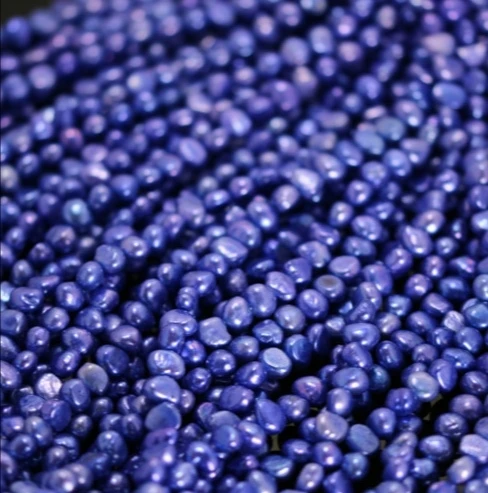 Dyed color 7-8mm Nugget pearl strand  colored freshwater pearl strand for making jewelry