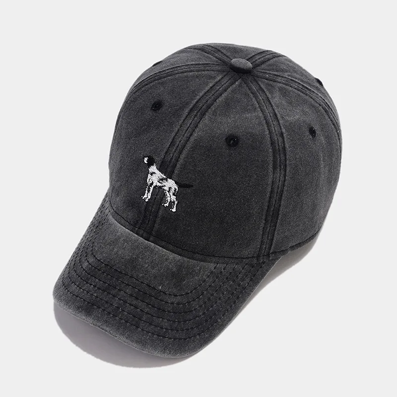 Wholesale Retro Washed embroidery Pup Baseball Cap Classic Puppy Dad Golf Cap