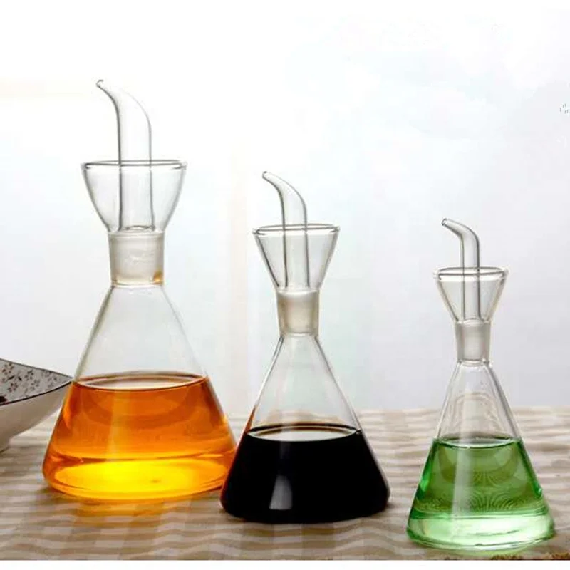 Cooking Oil Glass Bottle Edible Oil Borosilicate Olive Oil Dispenser Vinegar Bottles for Kitchen