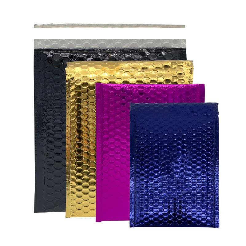 Factory Wholesale 20X25CM Rose Gold Aluminum Foil Metallic Bubble Envelope for Packaging