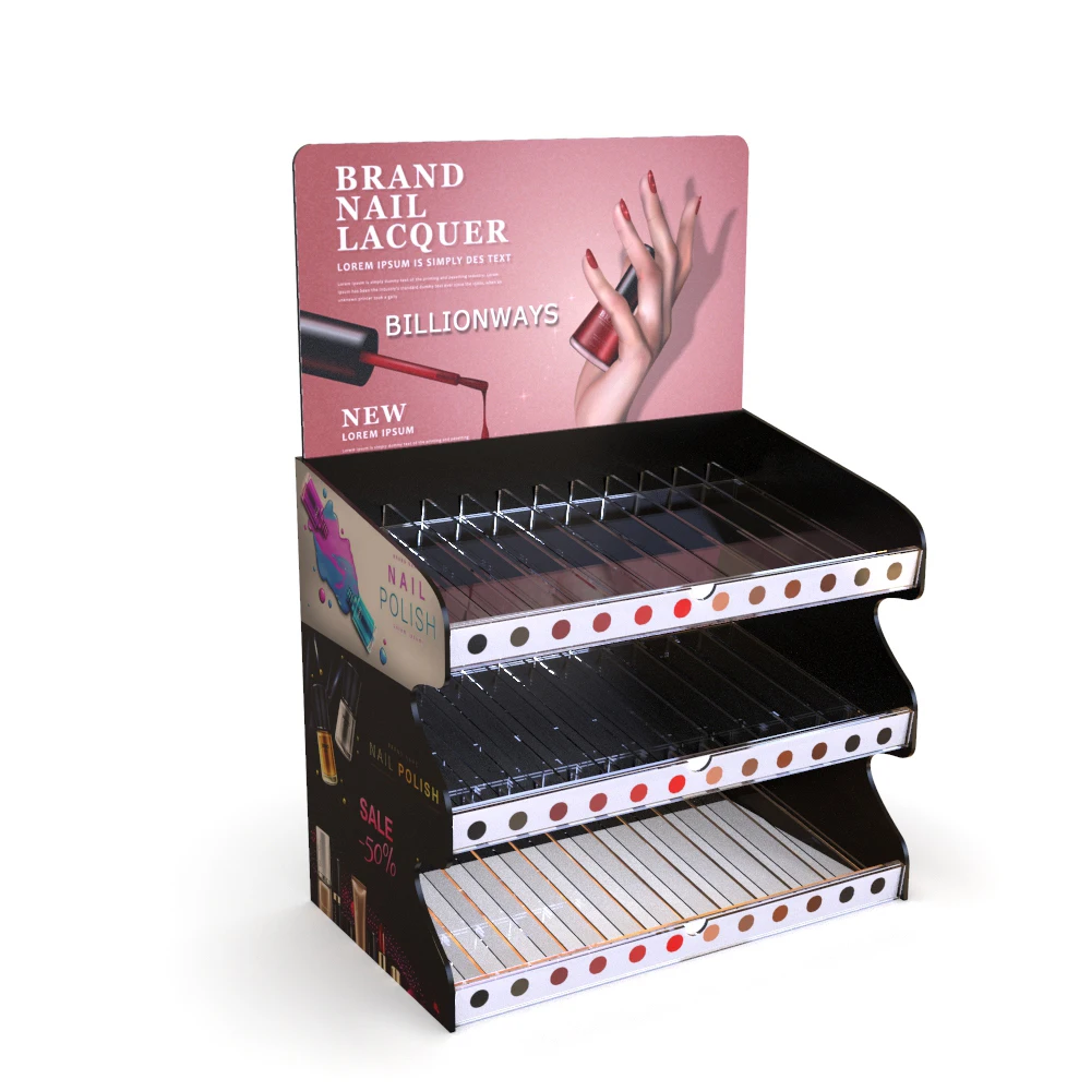Custom Countertop Acrylic Gel Nail Polish Display Cabinet Acrylic Nail Polish Display Holder